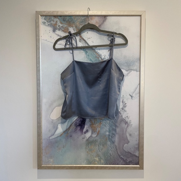 Silky blue superdown top - Picture 2 of 5